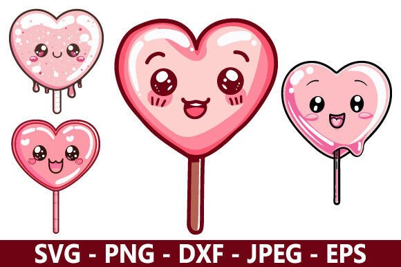 Adorable Heart Lolly SVG Bundle: A Freebie Graphic That Adds Sweetness to Content