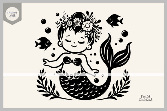 Baby Mermaid SVG File Clipart Silhouette: A Designer’s Honest Take