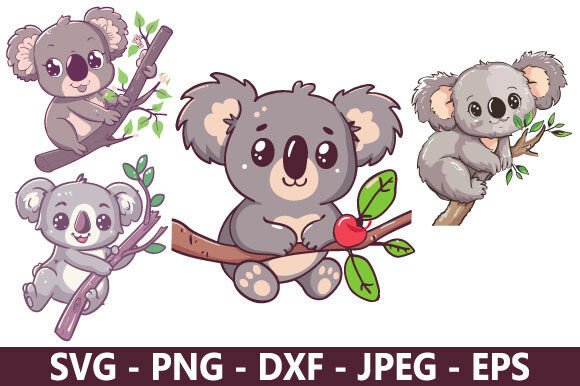 Cute Koala SVG Bundle: A Freebie Graphic for Handmade Magic