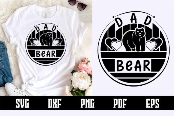 Dad Bear Svg Design – A Versatile Graphic for Crafts and Merch