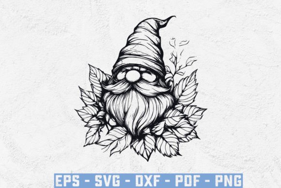 Fall Gnome and Flowers SVG: A Festive Graphic Design Asset for Local Business Branding