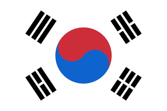 Flag of South Korea SVG EPS JPG for Small Business Branding & Freebies