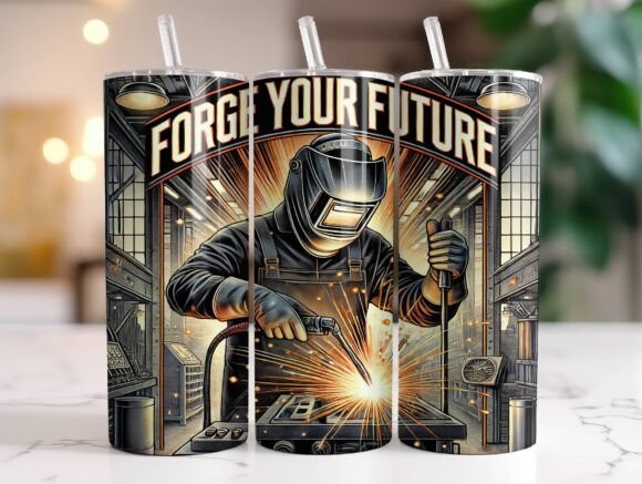 Forge Your Future Tumbler Wrap PNG: A Powerful Graphic Design Freebie for Branding
