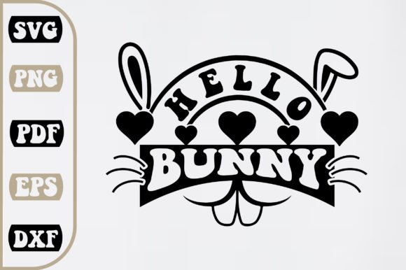 Hello Bunny SVG Design: A Versatile Craft Graphic for Creative Projects