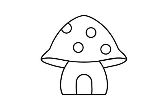Minimalist Mushroom Vector for Modern Blog and Web Design