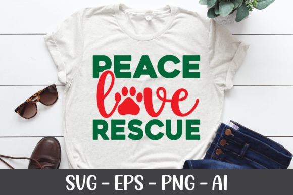 Peace Love Rescue SVG: A Graphic Design Asset for Heartfelt Branding