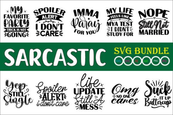 Sarcastic SVG Design: A Commercial Graphics Asset for Crafts and Merch