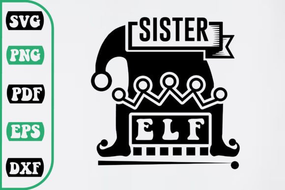 Sister Elf SVG Design: A Festive Graphic Asset for Local Business Branding