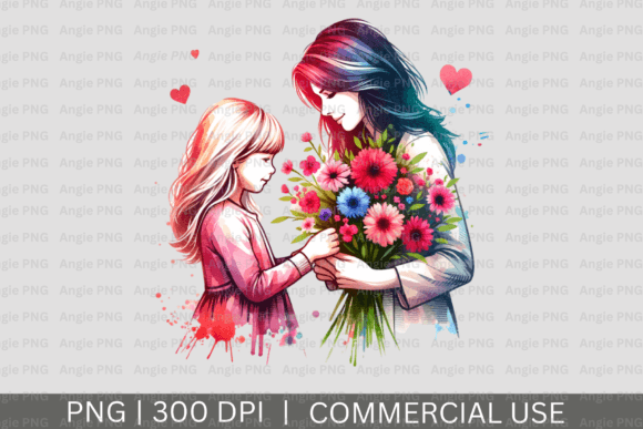 Watercolor Mother’s Day PNG: A Versatile Graphic Design Asset for Crafts and Creative Projects