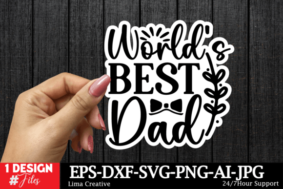World’s Best Dad Sticker SVG for Crafts and Graphics